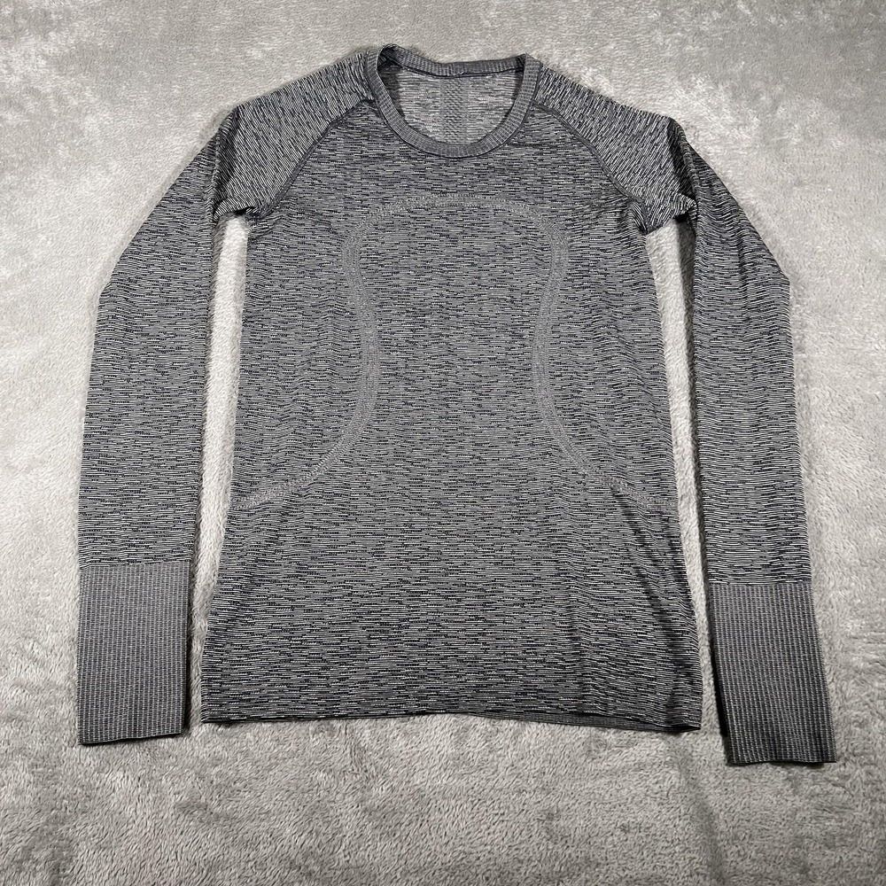 Lululemon Swiftly Tech Shirt Womens 8 Gray Long Sleeve Seamless Running Top